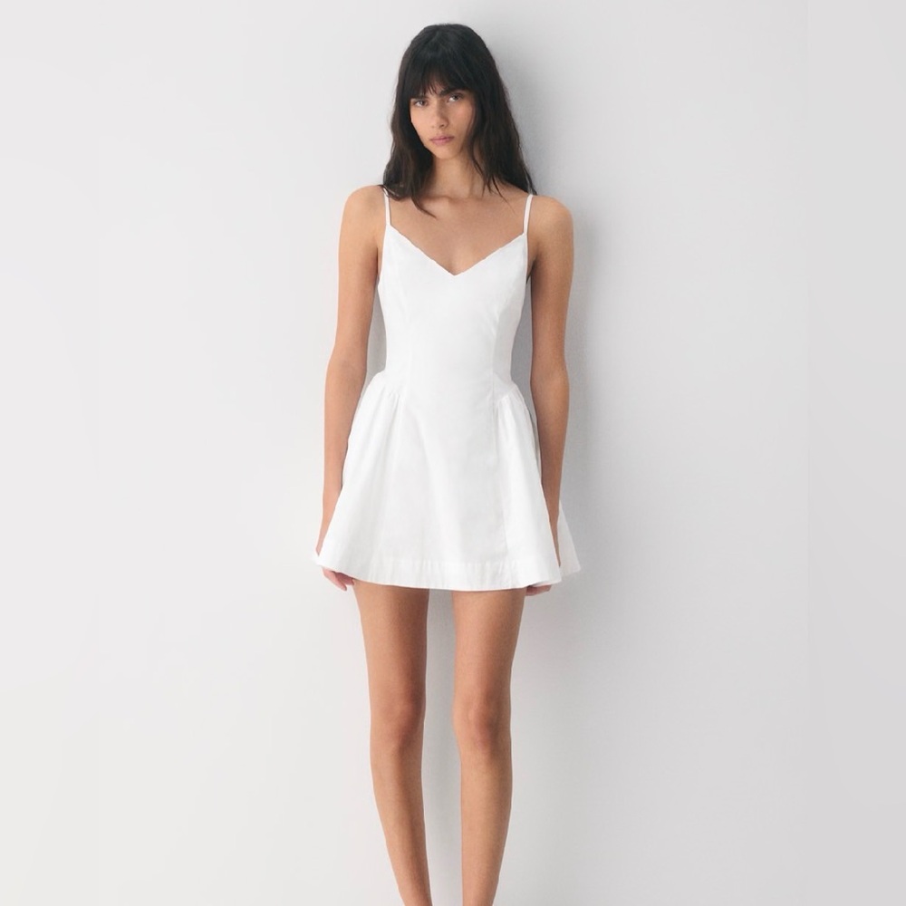 Aritzia Babaton Technique Poplin Mini Dress in white - 6